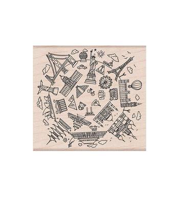 Inkadinkado Outer Space Wood Stamp Set